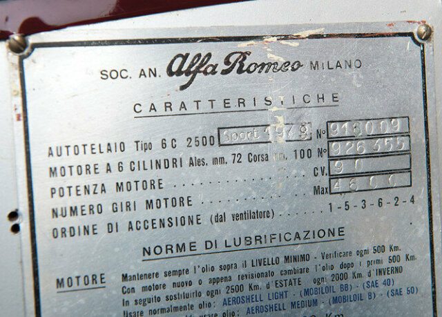 ALFA ROMEO (I) 6C 2500 S