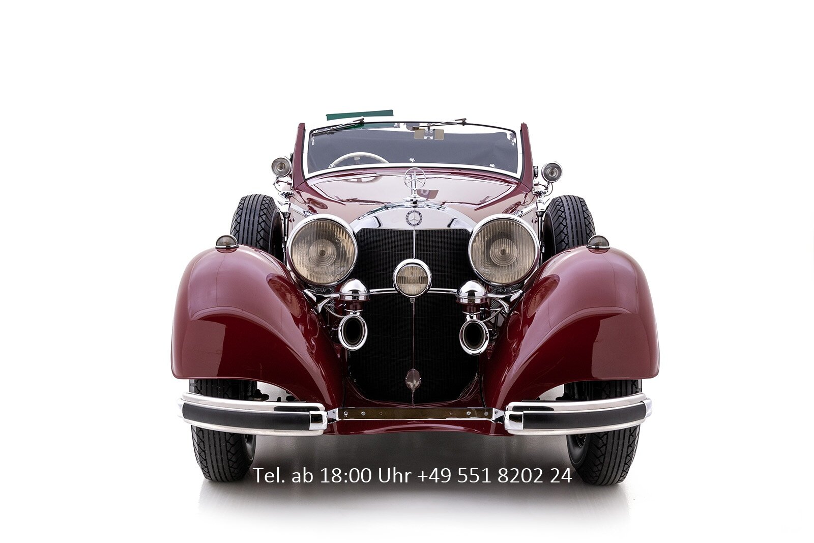 Ilario Mercedes 540K Cabriolet A 1937 - Argent - Résine 1/43 - LHD - Prévente