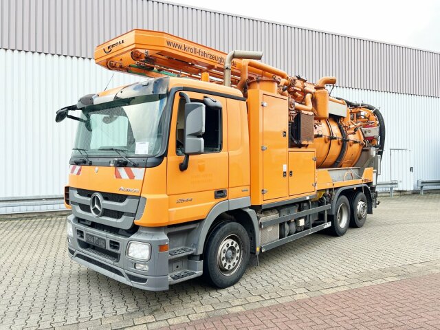 Mercedes-BenzActros 2544 L 6x2, Lenkachse, Kroll Saug-/Spülwagen ca. 12m³, Funk