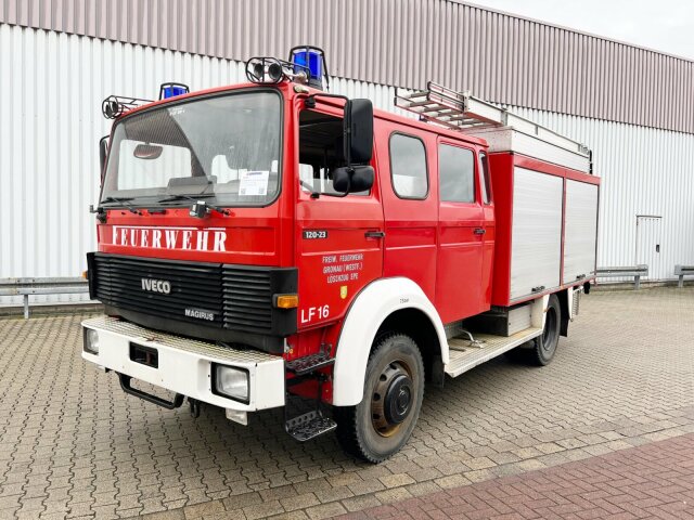 Iveco120-23 AW 4x4 Feuerwehr Doka, V8-Motor, LF 16