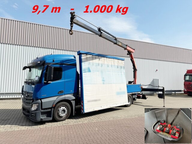Mercedes-BenzActros 1836 L 4x2, Glastransporter, Heckkran Palfinger Pk 12002-EH, Funk