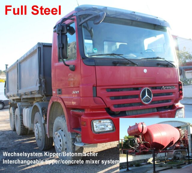 Mercedes-BenzActros 3241 B 8x4/4, Wechselsystem Kipper/Betonmischer, 2x Nebenantrieb
