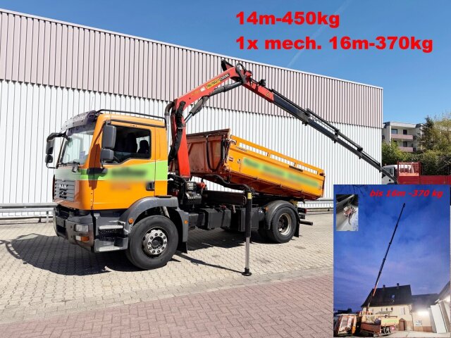 MANTGM 18.280 4X2 BL, Kran Palfinger PK 10.501D, 16m-370kg, Funk
