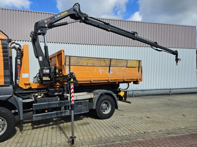 -Abrollcontainer mit Kran Hiab 099E-3 HiDuo, Funk