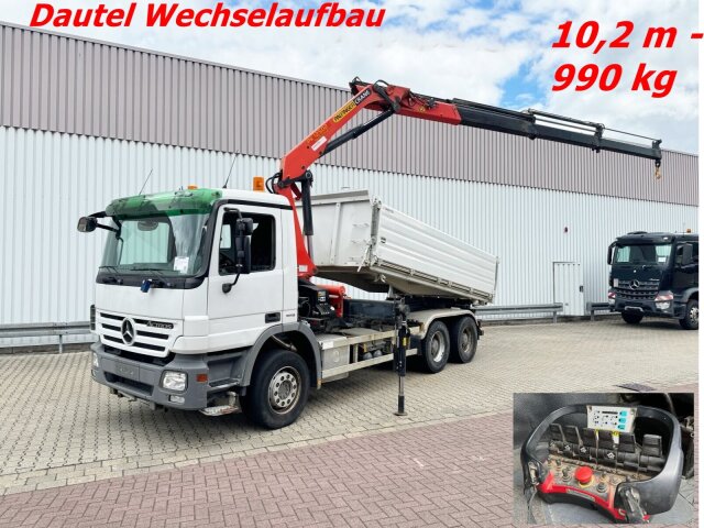 Mercedes-BenzActros 2644 LK 6x4, Dautel Wechselsystem, Kran Palfinger PK 12502, Funk