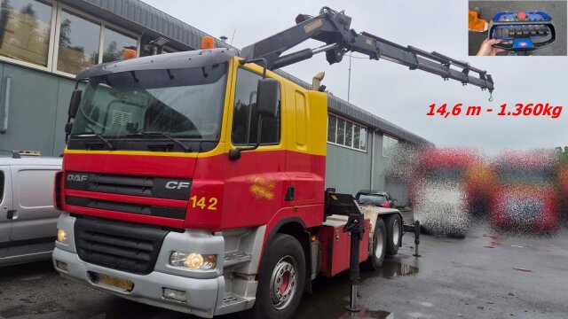 DAFDAF 85/380 CF 6x2 HMF Kran 2823 K5 Funk Seilwinde